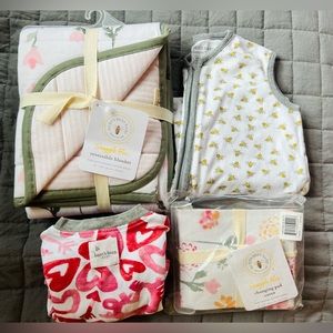 Burts Bess Baby Girl Bundle. Organic Cotton. NWT
